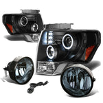 DUAL HALO PROJECTOR+LED BLACK HEADLIGHT+SIDE
