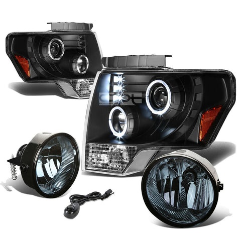 DUAL HALO PROJECTOR+LED BLACK HEADLIGHT+SIDE