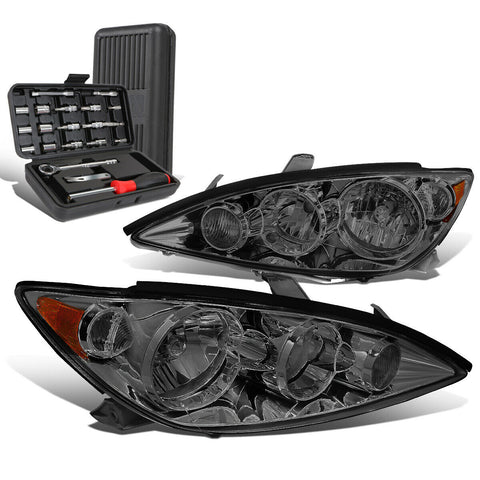 2005-2006 Toyota Camry Pair Smoked Amber Signal Headlight Head Lamp+Tool Box