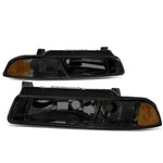 1995-2000 Dodge Stratus Pair OE Style Smoked Housing Headlight Headlamps Set