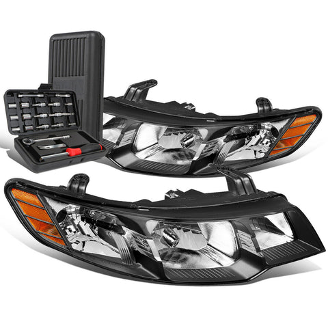2010-2013 te Koup Black/Amber Side Projector Headlight Lamps+Tool Box