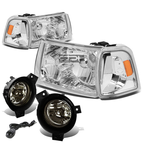 CHROME HOUSING HEADLIGHT+AMBE