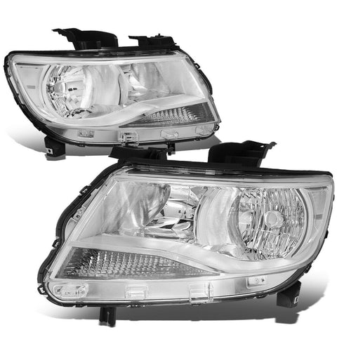 2015-2020 Chevy Colorado Pair Chrome Housing Clear Corner Headlight Headlamp