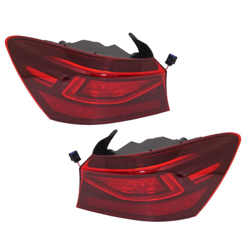 Tail Light Set For 2019-2021 Kia Forte Left and Right Outer Red Lens LED