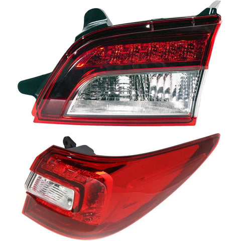 Tail Light Set For 2015-2019 Subaru Outback Left Right Inner Outer Halogen CAPA