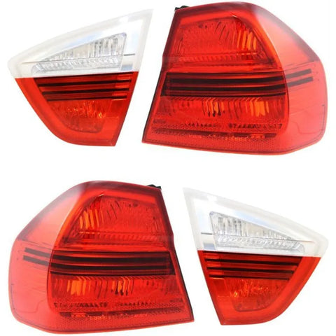 Tail Light For 2006 BMW 325i Kit Driver and Passenger Side Inner and Outer