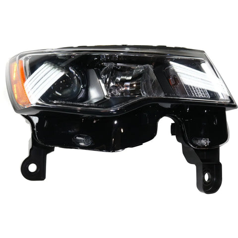 Halogen Headlight Lamp with Chrome Housing Passenger RH for Grand Cherokee SUV
