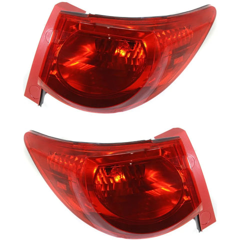 Halogen Tail Light Set For 2009-2012 Chevy Traverse Red Lens w/ Bulbs 2Pcs CAPA