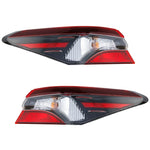 Tail Light Set For 2021-2022 Toyota Camry Left and Right Outer Red Lens Halogen