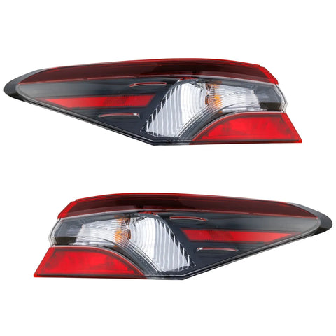 Tail Light Set For 2021-2022 Toyota Camry Left and Right Outer Red Lens Halogen