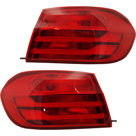 Tail Light Set For 2014-2016 BMW 428i xDrive 428i LH RH Outer Red Lens Halogen