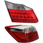 Tail Light Set For 2013-2015 Honda Accord Left Inner and Outer Clear/Red LED