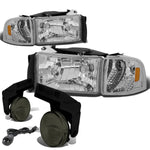 CHROME HEADLIGHT+AMBE