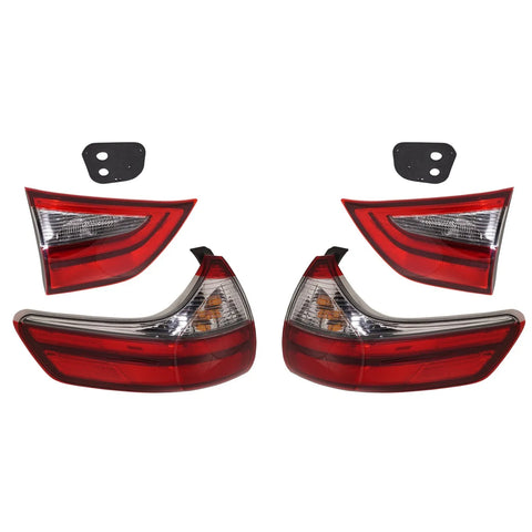 Tail Light Set For 2020 Toyota Sienna Left Right Inner and Outer w/ bulb Halogen