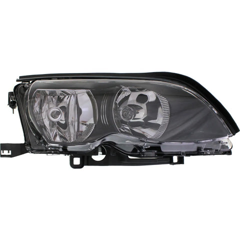 Headlight For 2002-2005 BMW 325i 320i Right Black Housing With Bulb