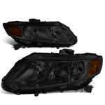 12-15 Honda Civic Pair Smoked Housing Amber Corner Headlight/Lamp Left+Right