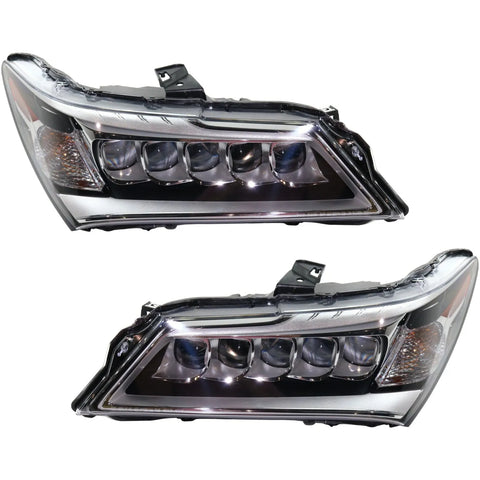 Headlight Set For 2014-2016 Acura MDX Left and Right LED With Bulb CAPA 2Pc