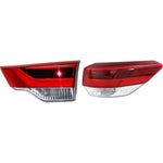 Tail Lights For 2017-2019 Toyota Highlander LH & RH Inner Outer Assy Halogen/LED