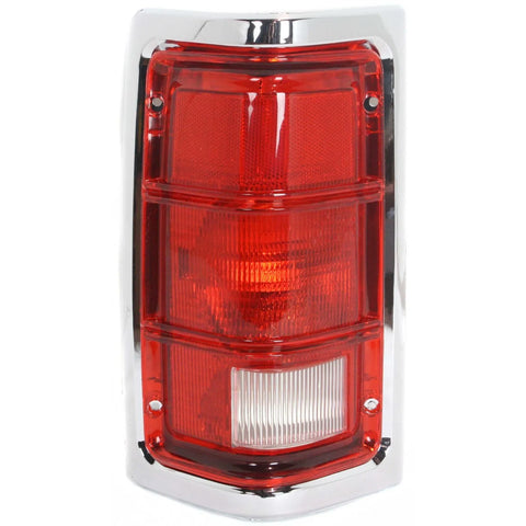 Tail Light for 88-93 Dodge D250 & W250 & D350 Driver Side w/ Chrome Trim