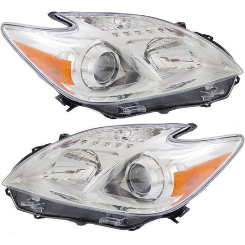 Headlight Set For 2012 2013 2014 2015 Toyota Prius Left and Right CAPA 2Pc