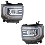 Set of 2 Headlights Driving Head lights Headlamps  Driver & Passenger Side Pair