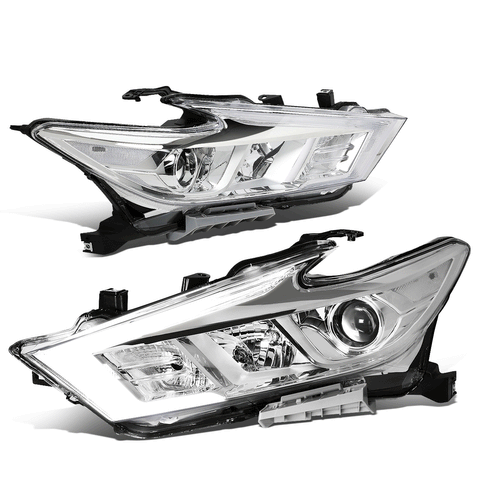 2016-2018 Nissan Maxima S SL SV LED DRL Projector Headlight Head Lamp Chrome