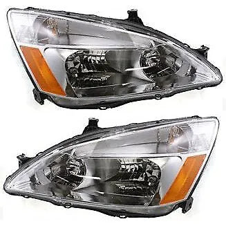 Headlight Set For 2003-2007 Honda Accord Left and Right CAPA 2Pc
