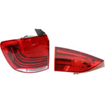 Tail Light Set For 2012-2015 BMW X1 Left Inner and Outer Clear/Red Halogen