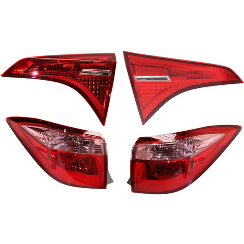 Tail Lights For 2017-2019 Toyota Corolla L/R Side Inner Outer Assy Halogen/LED