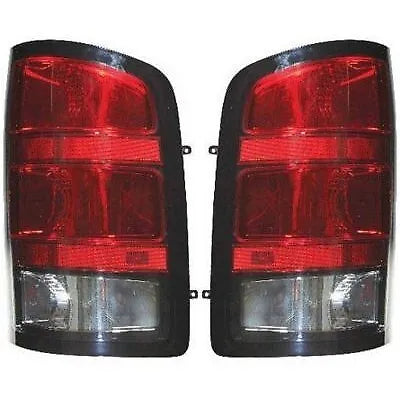 Set of 2 Tail Light For 2007-2010 GMC Sierra 1500 Denali LH & RH w/ Bulb