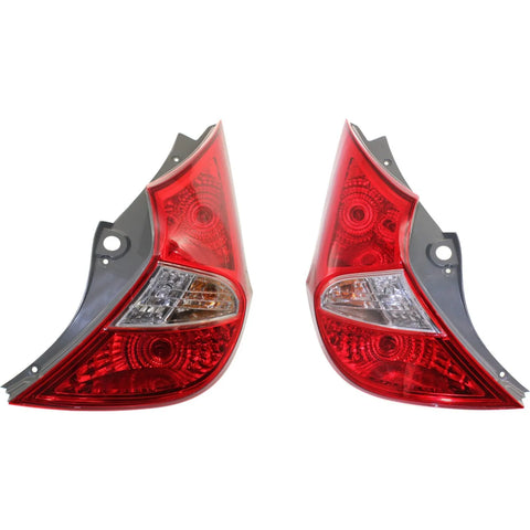 Halogen Tail Light Set For 2012-2017 Hyundai Accent Hatchback w/ Bulbs 2Pcs CAPA
