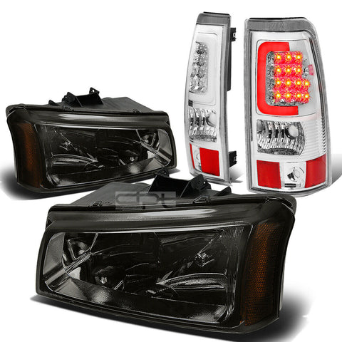 03-07 SILVERADO SMOKED CRYSTAL HEADLIGHT+CORN