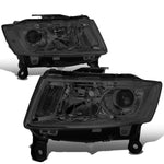14-16 Jeep Grand Cherokee Smoked Housing Clear Side Projector Headlight/Lamp
