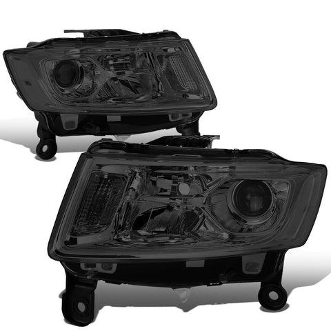 14-16 Jeep Grand Cherokee Smoked Housing Clear Side Projector Headlight/Lamp