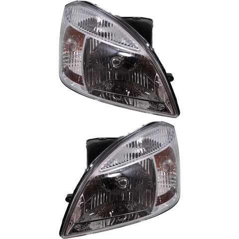 Headlight Set For 2009 2010 2011 Kia Rio Left and Right With Bulb CAPA 2Pc