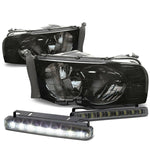 SMOKED HOUSING CLEAR LENS HEADLIGHT+SIGN