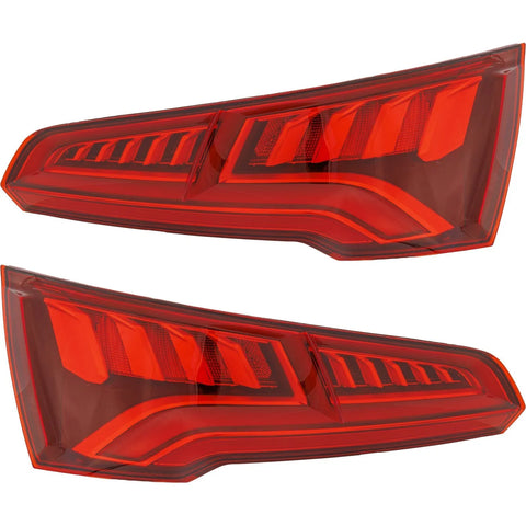 Tail Light Set For 2018-2020 Audi Q5 SQ5 Driver Passenger Upper With bulbs LED