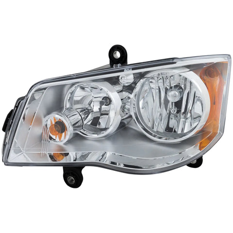 CAPA Halogen Headlight Chrome Interior Left LH For 2011-2020 Dodge Grand Caravan