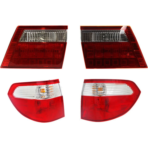Tail Light For 2005-2007 Honda Odyssey Set of 4 Left and Right Inner and Outer