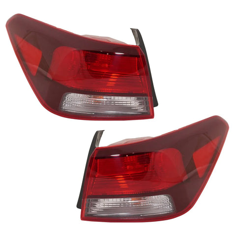 Tail Light Set For 2018-2022 Kia Rio Rio Clear/Red Halogen Assembly