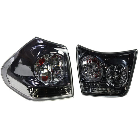 Tail Light Set For 2004-2006 Lexus RX330 07-09 RX350 LH Inner Outer Clear Lens