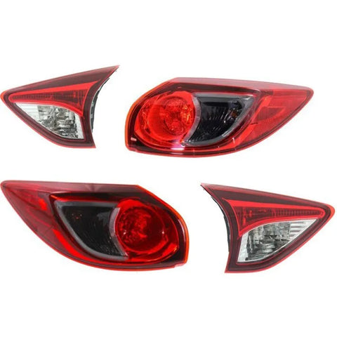 Tail Light For 2013-2016 Mazda CX-5 Kit Left and Right Inner and Outer