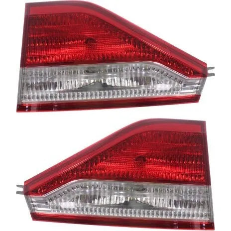 Halogen Tail Light Set For 2011-2013 Honda Odyssey Inner Clear/Red w/ Bulbs 2Pcs