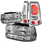 99-02 SILVERADO CHROME HEADLIGHT+CLEA
