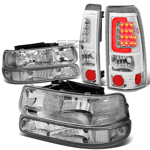99-02 SILVERADO CHROME HEADLIGHT+CLEA