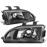 1992-1995 Honda Civic EG EH EJ Black Housing Clear Lens Left+Right Headlight