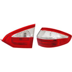 Tail Light Set For 2014-2019 Ford Fiesta Right Inner and Outer Clear/Red Halogen