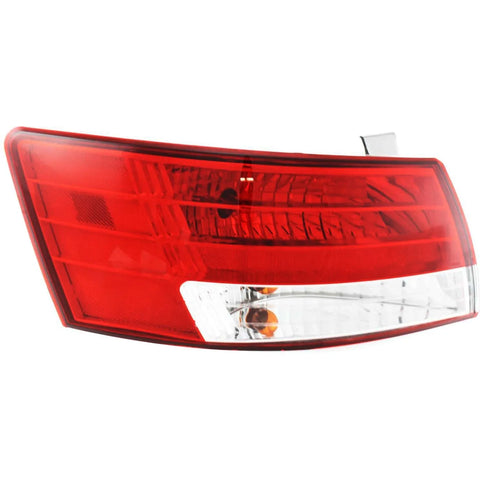 Halogen Tail Light For 2006-07 Hyundai Sonata Left Outer Clear/Red Lens w/ Bulbs