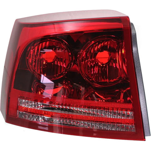 Halogen Tail Light For 2006-2008 Dodge Charger Left Clear & Red Lens
