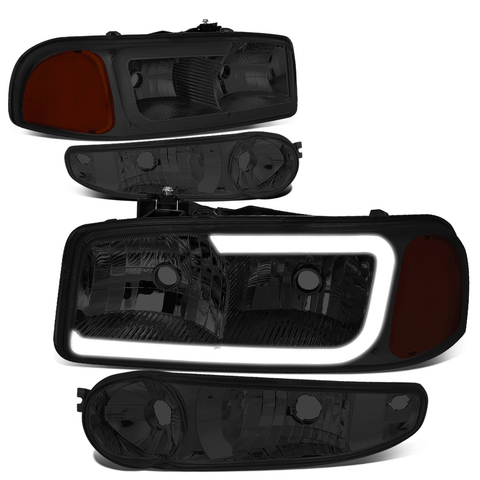 00-06 GMC Yukon XL Sierra Denali LED DRL Headlight+Bump